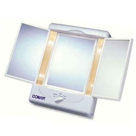 CONAIR Conair TM7LX Illumina Collection Two Sided Lighted Make-Up Mirror with 3 Panels and 4 Light Settings TM7LX